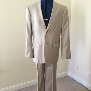 Perry Ellis Tan 42R Suit 36W 34L Pants